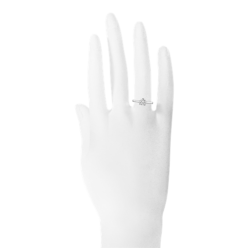 Brillantring Copenhagen in Platin - an Hand