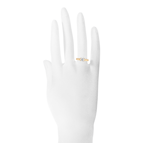 Brillantring Dublin in Roségold - an Hand