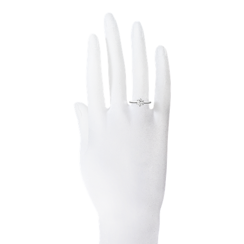 Brillantring Lisbon in Platin - an Hand