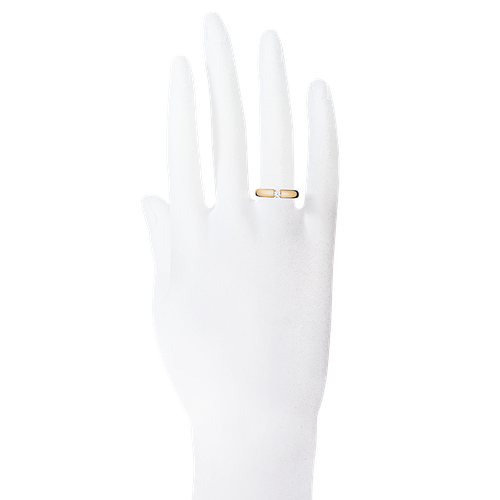 Brillantring Mallorca in Roségold - an Hand