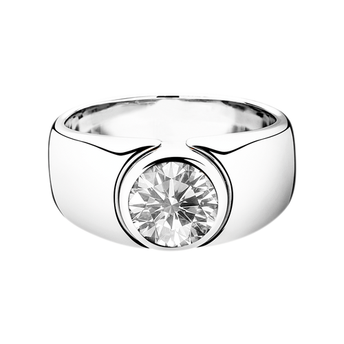 Brilliant Ring Mantua in White Gold - liegend