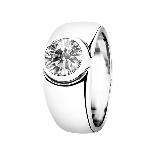 Brilliant Ring Mantua in White Gold - diagonal