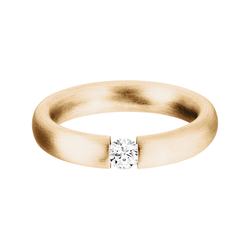 Brillantring Menorca in Roségold - liegend