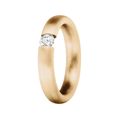 Brillantring Menorca in Roségold - diagonal