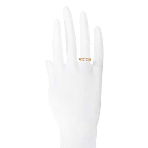 Brillantring Menorca in Roségold - an Hand