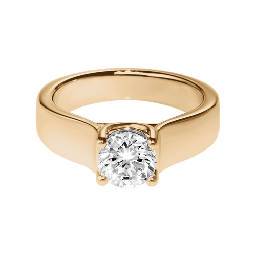 Brillantring Milano in Roségold - liegend