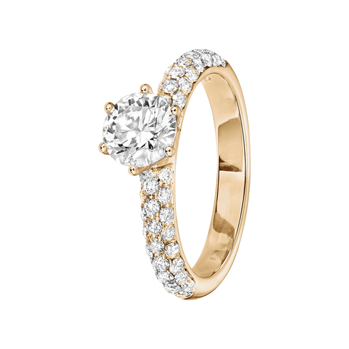 Brillantring Moscow in Roségold - diagonal