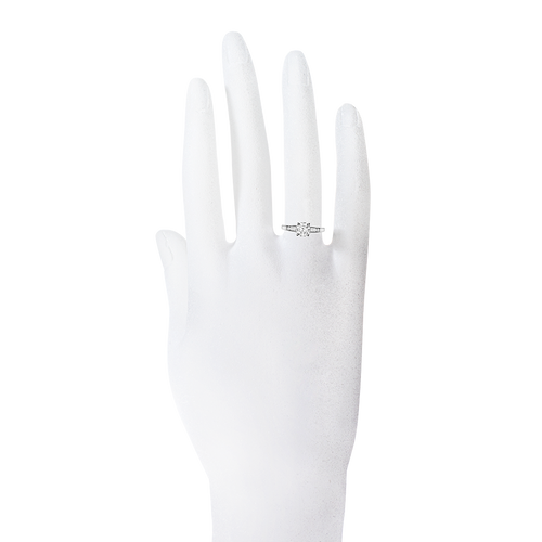 Brillantring Paris in Platin - an Hand