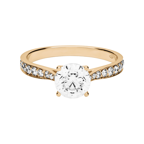 Brillantring Portofino in Roségold - liegend