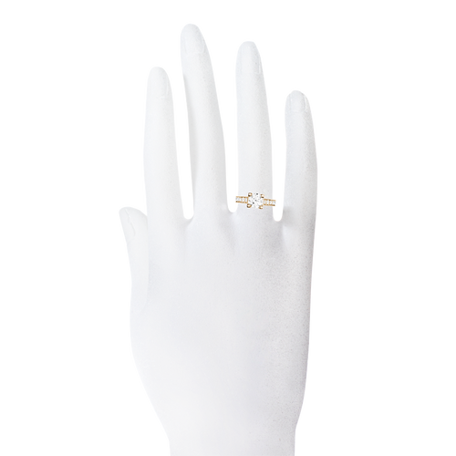 Brillantring Starnberg in Roségold - an Hand