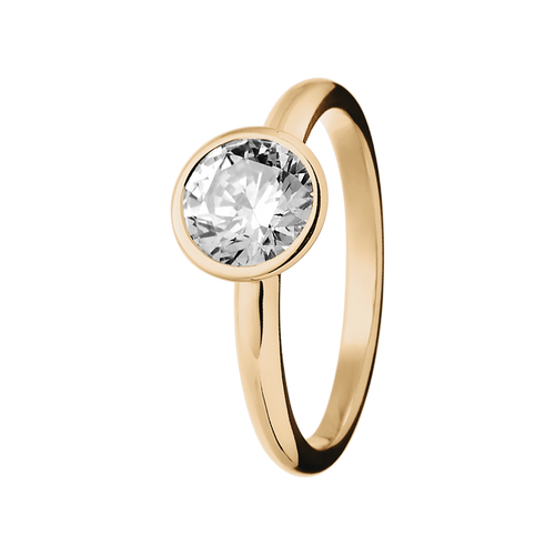 Brillantring Wien in Roségold - diagonal
