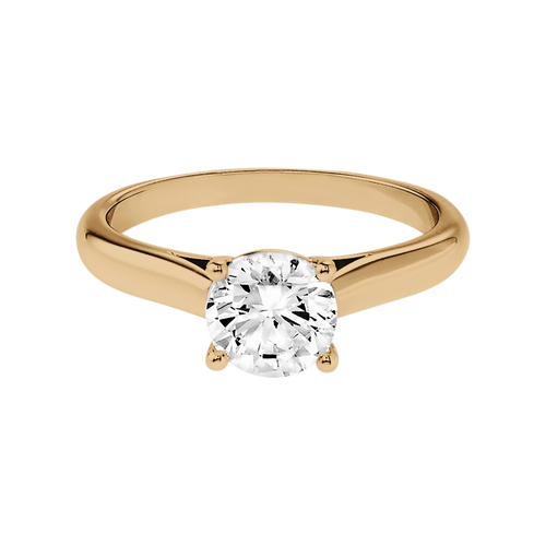 Brillantring Zürich in Roségold - liegend
