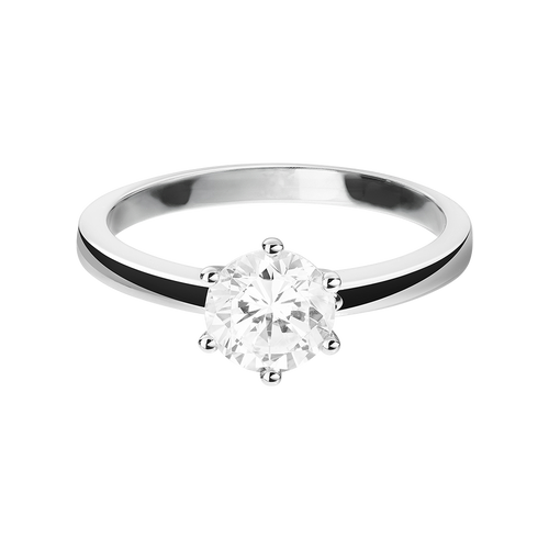 Diamantring Barcelona in Platin - liegend