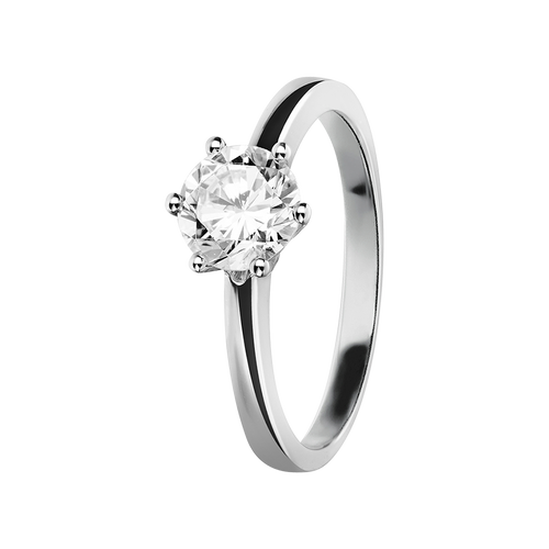 Diamantring Barcelona in Platin - diagonal