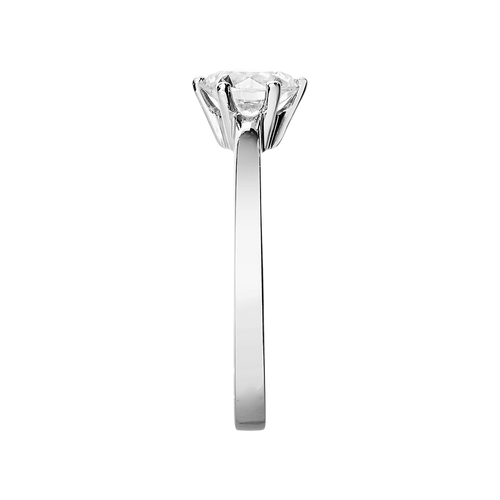 Diamantring Barcelona in Platin - von Seite Diamantring Barcelona in Platin - von Seite