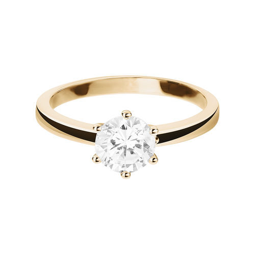 Diamantring Barcelona in Roségold - liegend