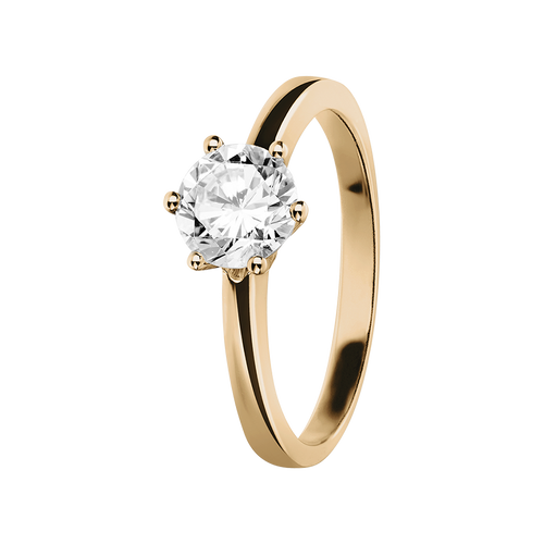Diamantring Barcelona in Roségold - diagonal
