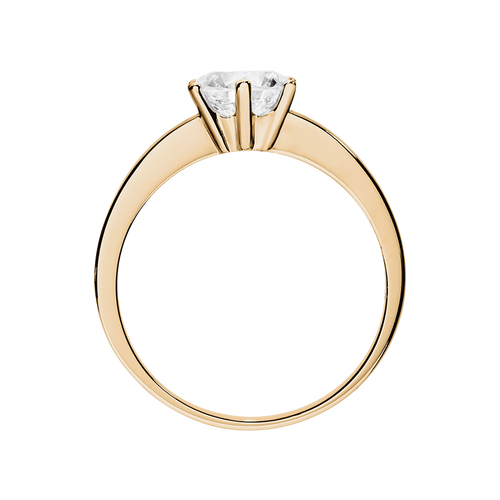 Diamantring Barcelona in Roségold - von vorne Diamantring Barcelona in Roségold - von vorne
