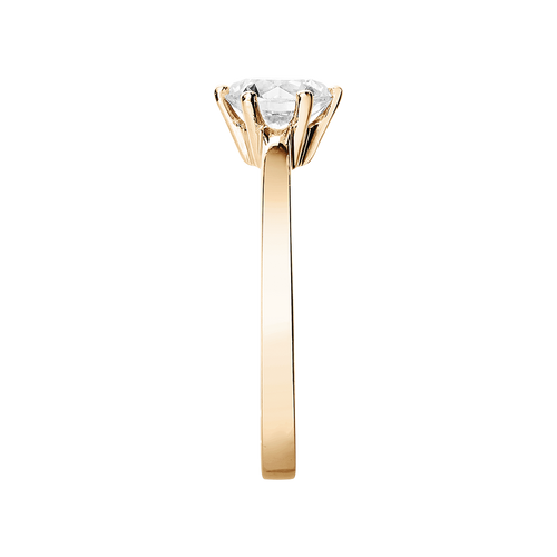Diamantring Barcelona in Roségold - von Seite Diamantring Barcelona in Roségold - von Seite