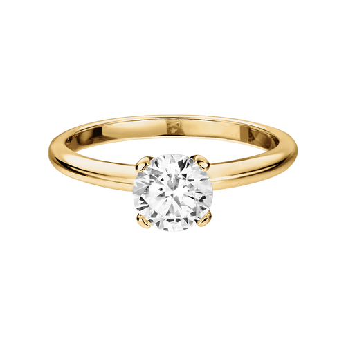 Diamantring Berlin in Gelbgold - liegend