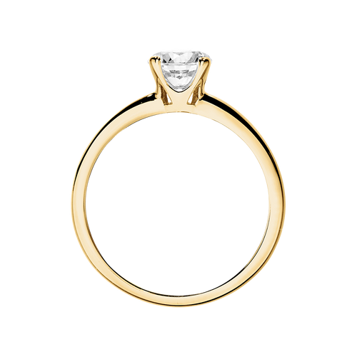 Diamantring Berlin in Gelbgold - von vorne Diamantring Berlin in Gelbgold - von vorne