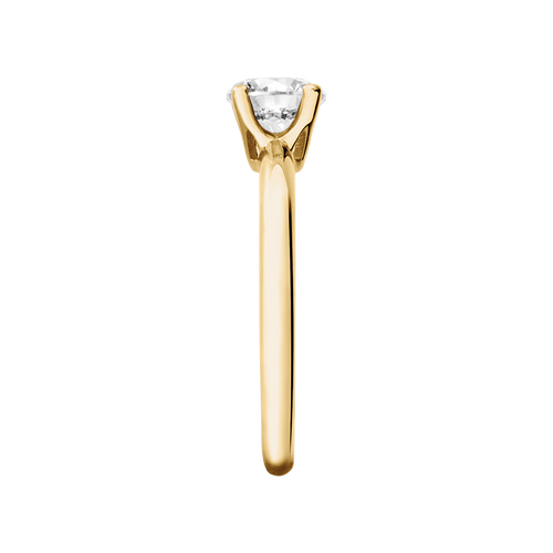 Diamantring Berlin in Gelbgold - von Seite Diamantring Berlin in Gelbgold - von Seite