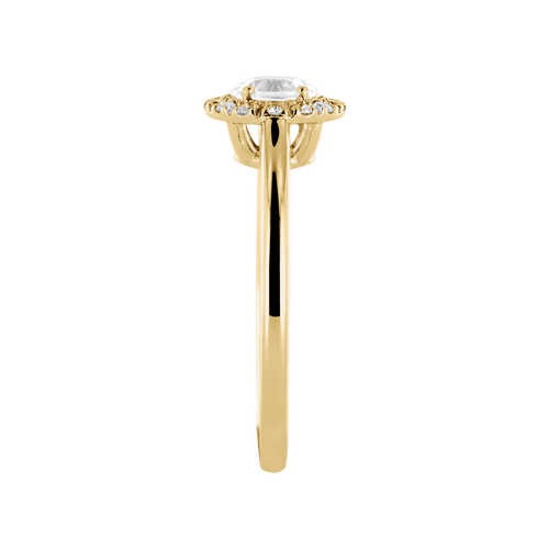 Diamantring Hongkong in Gelbgold - von Seite Diamantring Hongkong in Gelbgold - von Seite