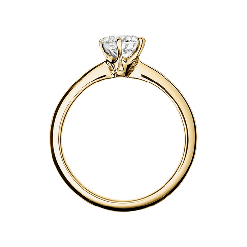 Diamantring Lisbon in Gelbgold - von vorne Diamantring Lisbon in Gelbgold - von vorne