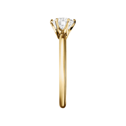Diamantring Lisbon in Gelbgold - von Seite Diamantring Lisbon in Gelbgold - von Seite