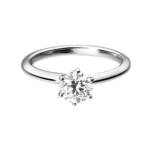 Diamantring Lisbon in Platin - liegend