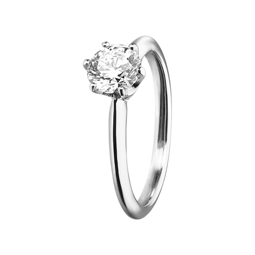 Diamantring Lisbon in Platin - diagonal