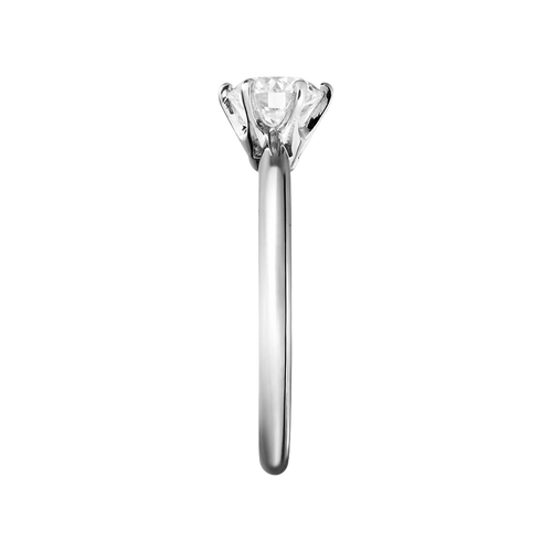 Diamantring Lisbon in Platin - von Seite Diamantring Lisbon in Platin - von Seite