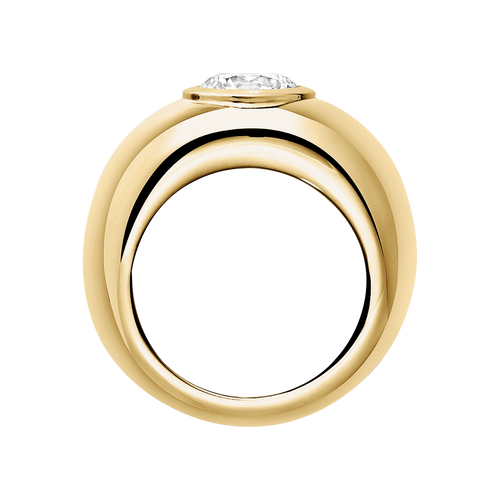 Diamantring Lyon in Gelbgold - von vorne Diamantring Lyon in Gelbgold - von vorne