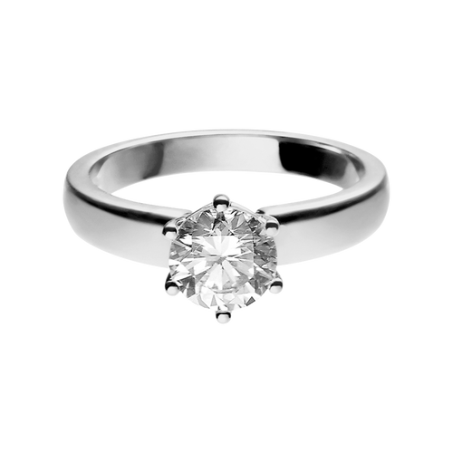 Diamond Ring Malmö in White Gold - liegend