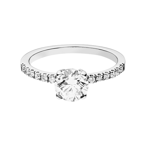 Diamantring Melbourne in Platin - liegend
