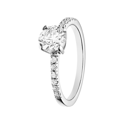 Diamantring Melbourne in Platin - diagonal