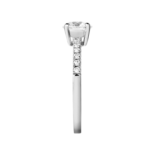 Diamantring Melbourne in Platin - von Seite Diamantring Melbourne in Platin - von Seite