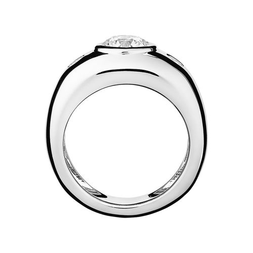 Diamantring Naples in Platin - von vorne Diamantring Naples in Platin - von vorne