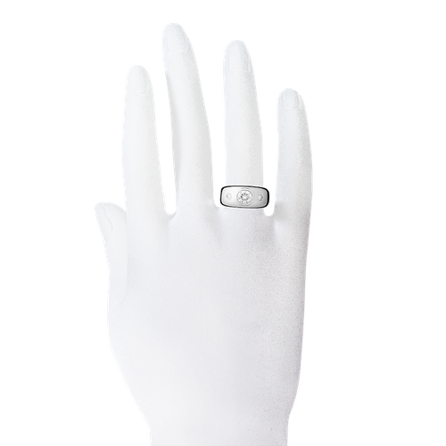 Diamantring Naples in Platin - an Hand
