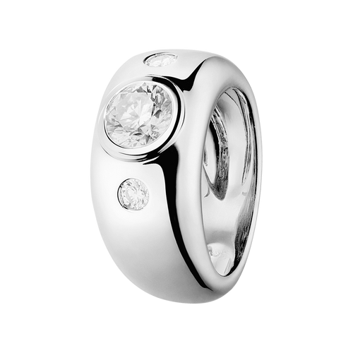 Diamond Ring Naples in White Gold - diagonal
