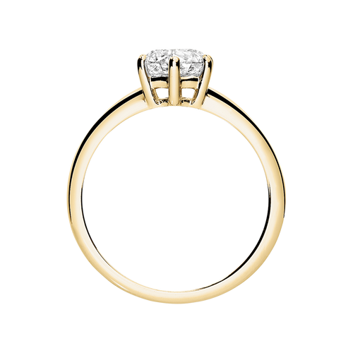 Diamantring New York in Gelbgold - von vorne Diamantring New York in Gelbgold - von vorne