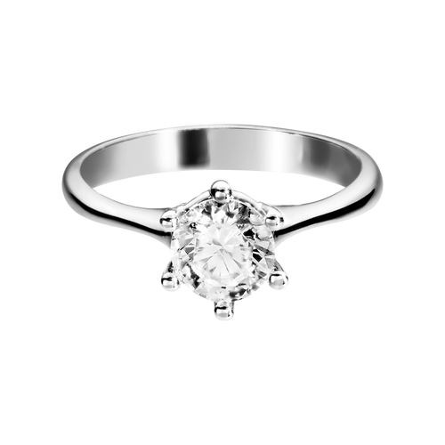 Diamantring Pamplona in Platin - liegend