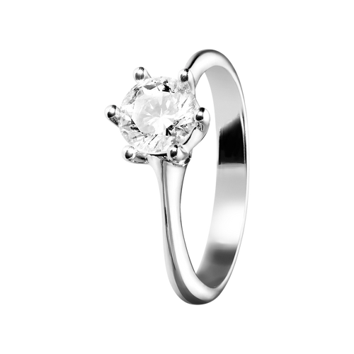 Diamantring Pamplona in Platin - diagonal