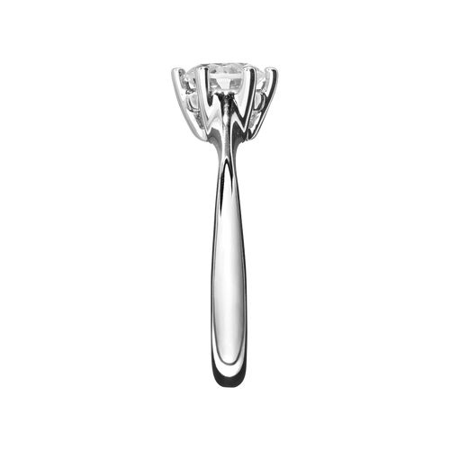 Diamantring Pamplona in Platin - von Seite Diamantring Pamplona in Platin - von Seite
