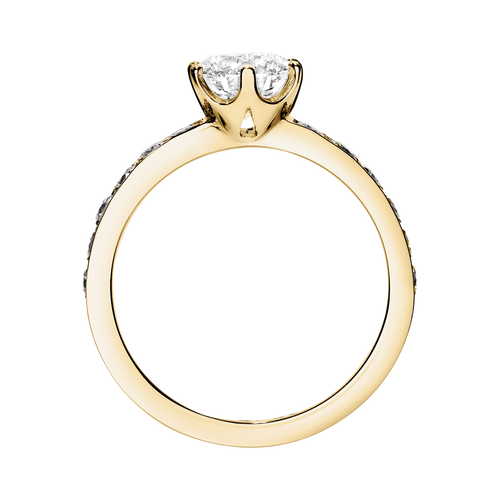 Diamantring Perth in Gelbgold - von vorne Diamantring Perth in Gelbgold - von vorne