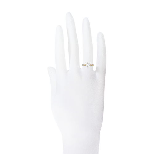 Diamantring Perth in Gelbgold - an Hand