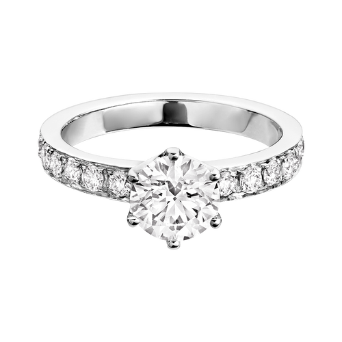 Diamantring Perth in Platin - liegend