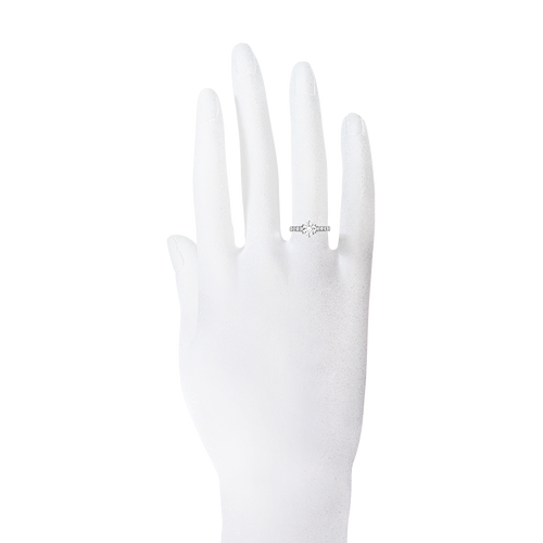 Diamantring Perth in Platin - an Hand