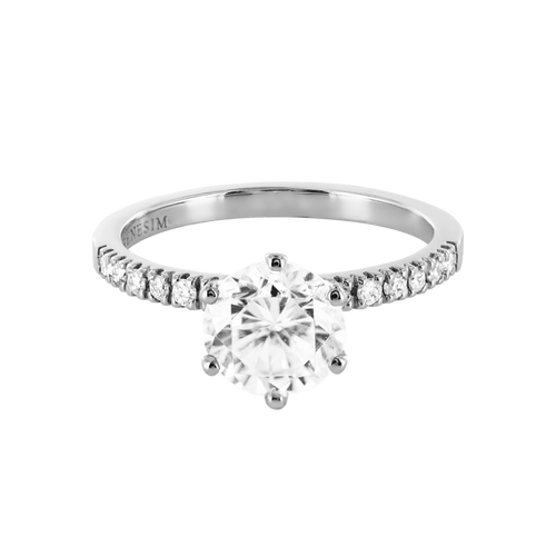 Diamantring Salzburg in Platin - liegend