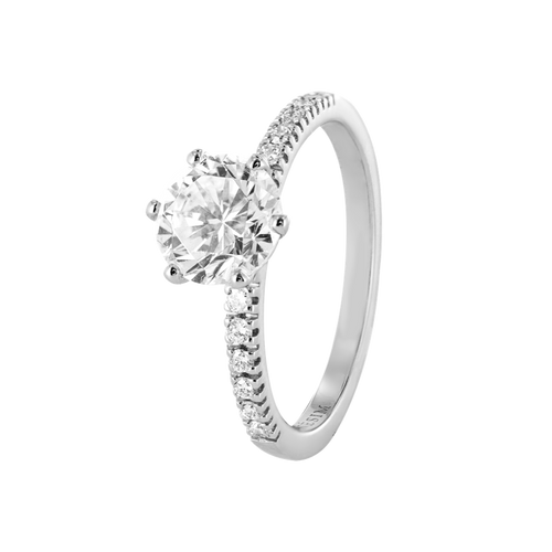 Diamantring Salzburg in Platin - diagonal